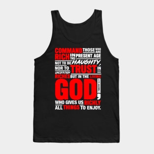 1 Timothy 6:17 Tank Top